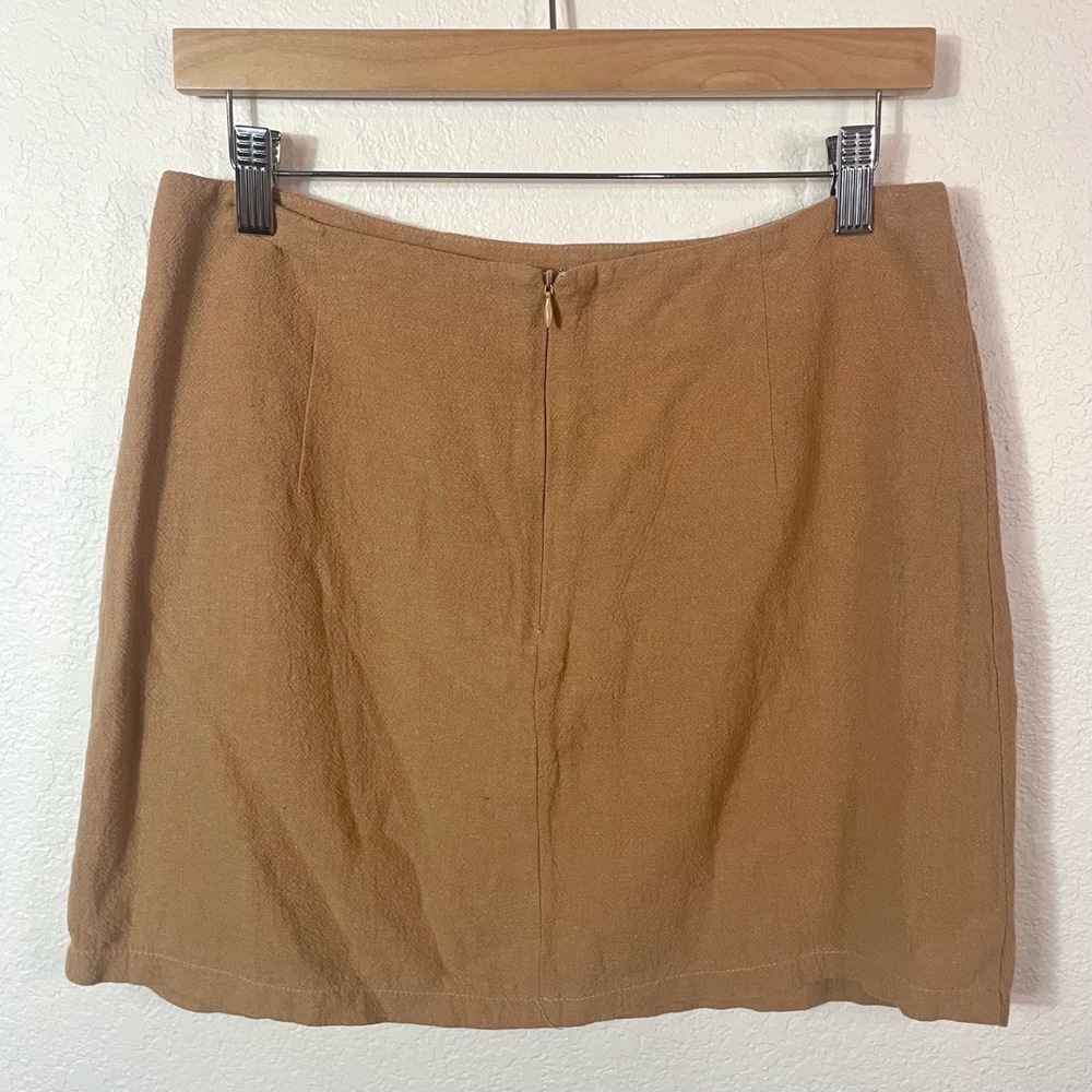 Umgee Cororful Embroidered Floral Boho Paisley Skirt Tan Mini A-Line size M - Picture 2 of 8